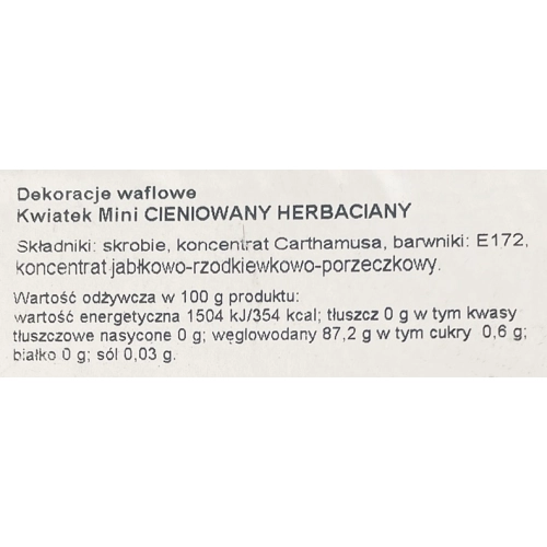 Kwiaty na tort kwiat waflowy mini kwiatuszki dekoracje urodzinowe ozdoby na tort herbaciany 20 sztuk